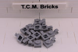 Light Bluish Gray / 61252 TCM Bricks Plate, Modified 1 x 1 with Clip Horizontal