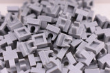Light Bluish Gray / 2555 TCM Bricks Plate, Modified 1 x 1 with Clip