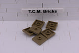 Dark Tan / 87580 TCM Bricks Plate, Modified 2 x 2 with 1 Stud in Center (Jumper)