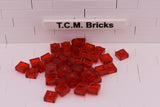 Trans-Red / 3024 TCM Bricks Plate 1 x 1